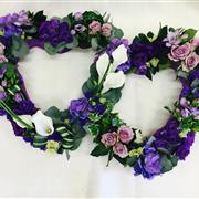 Lilac and Purple Double Heart