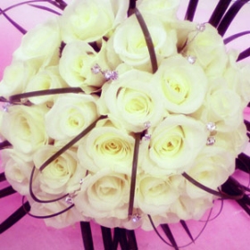 Handtie of White Roses