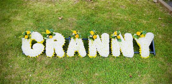 Funeral Flower For Graveside Service That Says Granny
