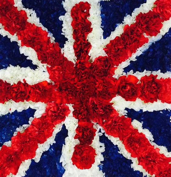 Union Jack Funeral Flowers Reading