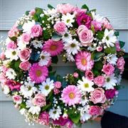 Pink and White Wreath 