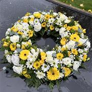 Yellow and White Wreath 