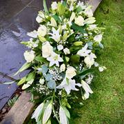 Pure White and Green Spray