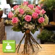 12 Long Stemmed Pink Roses