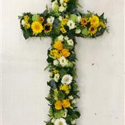4ft Yellow and White Cross
