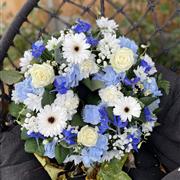 Blue And White Wreath
