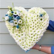 Blue and White Heart