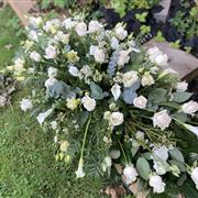 4ft White and Cream Casket Spray