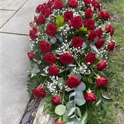 Red Roses and Gypsophila