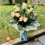 12 Peach Roses