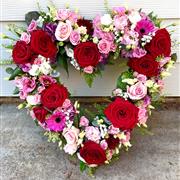 Red and Pink Open Heart 