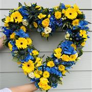 Yellow and Blue Open Heart