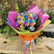 20 Rainbow Roses