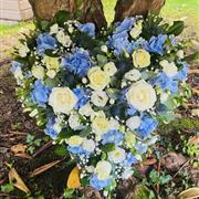 Blue And White Loose Heart
