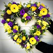 Yellow And Purple Heart 
