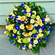 Peach And Blue Posy Pad