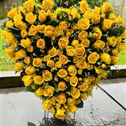 Large Yellow Rose Heart