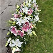 Pink and White Lily Spray 