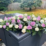 Lilac and White Rose Spray