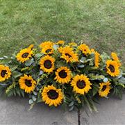 Just Sunflower Casket Spray