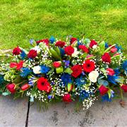 Red White and Blue Casket Spray