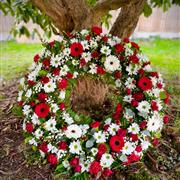 Red and White Wreath